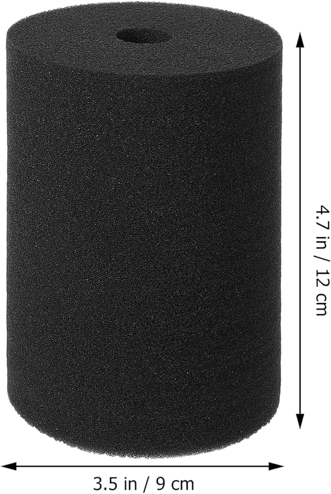 TEHAUX 4Pcs Cylindrical Sponge Foam Inserts 4.7 X 3.5 Inches Black Tumbler Turner Foam for Craft Cup Turner Machine and Water Bottle