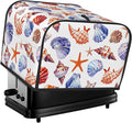 Beach Seashells Covers for 4 Slice Toasters,Cute Country Bread Machine Cover with Handle,Washable Stain Resistant Kitchen Small Appliance Cover Dining Decor