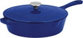 Cuisinart Chef's Classic Enameled Cast Iron Dutch Oven with Lid, Porcelain Enameled Interior, Oven Safe, Induction Compatible, 12-Inch, Chicken Fryer, Colbat