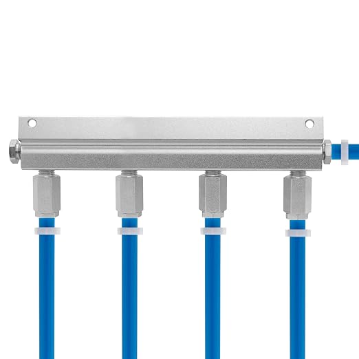 Kegco AD4 Aluminum 4-Way Kegerator Beer Gas/Air Distributor