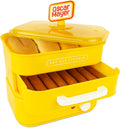 Nostalgia Oscar Mayer Diner-Style Hot Dog Steamer and Bun Warmer, 8 Hot Dog and 4 Bun Capacity, Steam Bratwursts, Sausages, Vegetables, Fish, Dumplings, Yellow