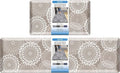 LuxStep Kitchen Mats for Floor,0.47 inch Thicker Cushioned Rug Anti-Fatigue Mats for Kitchen Decor Accessories,Waterproof Non-Slip Mats and Rugs Set for Office,Laundry 17.3"×29"+17.3"×60",Khaki