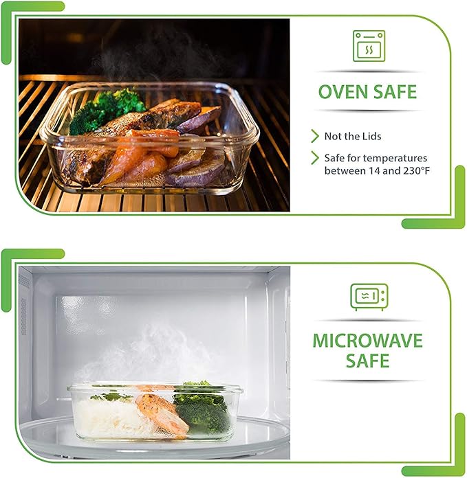 5 Pack 30 Oz Glass Meal Prep Containers + Vegetable Chopper
