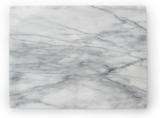 Fox Run Marble Pastry Board, 16" x 20" Natural White Marble Dough Board | Large Marble Board | Baking Essential | Perfect for Dough & Pastries | Marble Charcuterie Board | Naturally Cool & Nonstick