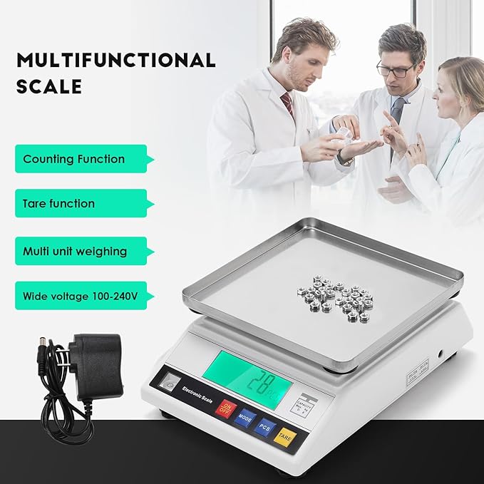 CGOLDENWALL High Precision Scale 5kg 0.1g Digital Accurate Electronic Balance Lab Scale Laboratory Industrial Scale Weighing and Counting Scale Scientific Scale CE 0.1g (5kg, 0.1g)