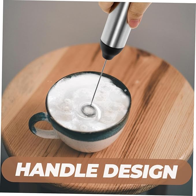 DECHOUS Electric Milk Frother Handheld Rechargeable for Coffee Latte Cappuccino Safe Materials Easy to Use