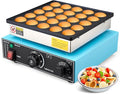 Commercial Mini Dutch Pancake Maker,25PCS Dorayaki Maker,Non-stick Dutch Poffertjes Grill,Stainless Steel Muffin Waffle Maker,Electric Hotcakes Machine for Breakfast,Snacks,Desserts