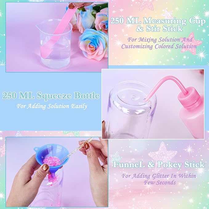 8 Pack 16 Oz Acrylic Snow Globe Tumbler Diy Starter Kit, Double Wall Plastic Pre-Drilled Snowglobe Tumbler Supplies Craft Tool Set