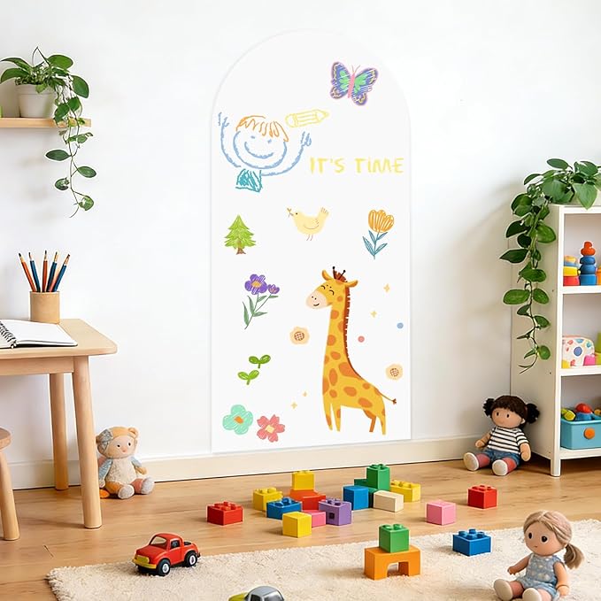 Magnetic Whiteboard Contact Paper 39.3" x 17.5" Peel and Stick Self Adhesive Removable Wallpaper for Home with Multiple Magnet Accessories Magnetic Wall Sticker for Kids Playroom Classroom Essentials
