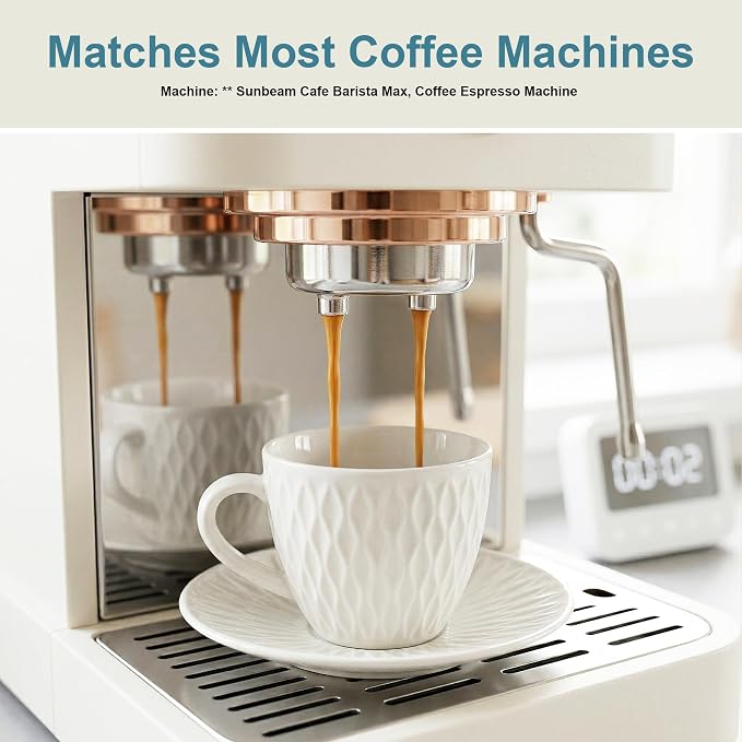 3-Ounce Espresso Cups Set of 6, Mini Coffee Cups with Saucers, Ceramic Demitasse Mugs Cappuccino Cup, Suit for Espresso Machine & Coffee Maker, Microwave Dishwasher Safe, Gift for Housewarming Wedding
