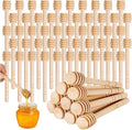 50Pcs 6 Inch Honey Dipper Sticks - Wooden Honey Dipper, 6 Inch Mini Honeycomb Stick, Honey Stirrer Stick for Honey Jar Dispense Drizzle Honey and Wedding Party Present