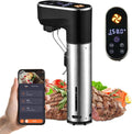 WiFi Sous Vide Cooker, 1300W Fast Heating Precision Sous Vide Machine, IPX7 Waterproof Ultra Quiet Kitchen Cooking Machine,Smart APP Timer with Exclusive Cooking Recipes for Household Daily Use