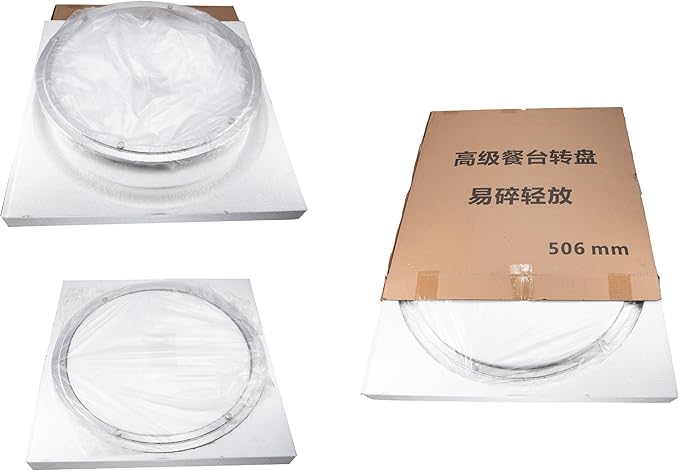 Aluminum Heavy Duty Lazy Susan Rotating Turntable Bearing Swivel Plate Hardware for Dining-Table (18 inch (12mm))