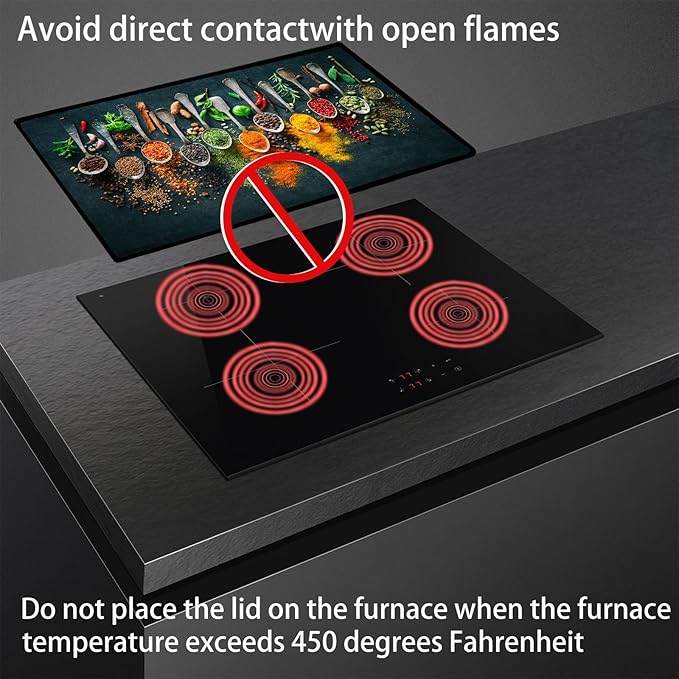 Stove Cover Stove Covers For Electric Stoves Foldable Multipurposeglass Top Protector Thick Natural Rubber Anti-Slip Coating Expands Usable Space (27.9inx20in) (Colorful spoon33)