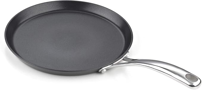 Cooks Standard Nonstick Hard Anodized 9.5-inch 24cm Crepe Griddle Pan, Black