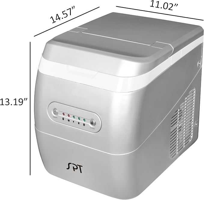 SUNPENTOWN IM-123SA: Portable Ice Maker – Silver
