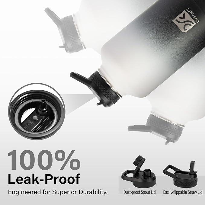 DYSANKY Insulated Water Bottle with Portable Carrier Bag for Outdoor 64 oz
