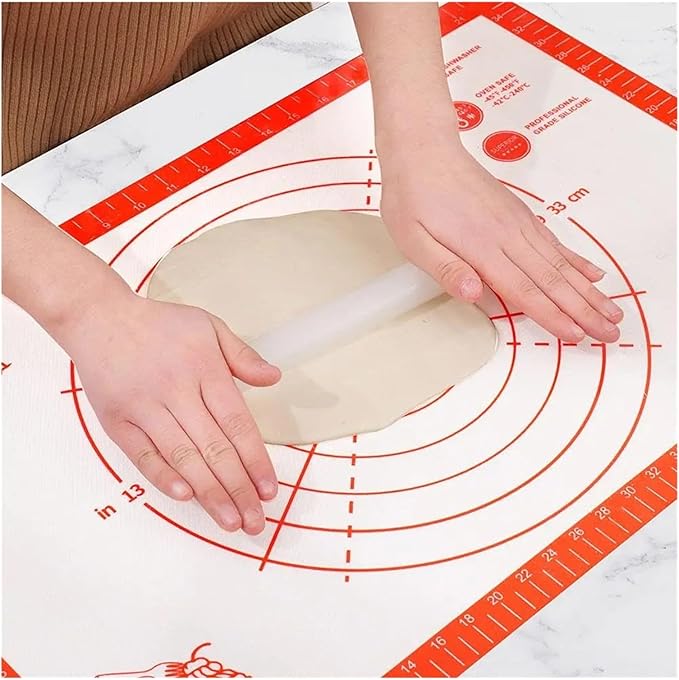 Silicone Baking Mat Rolling Kneading Board Non Stick High Temperature Resistant Pastry Dough Sheet Crust Cookie Bread Easy Clean(40x50cm)