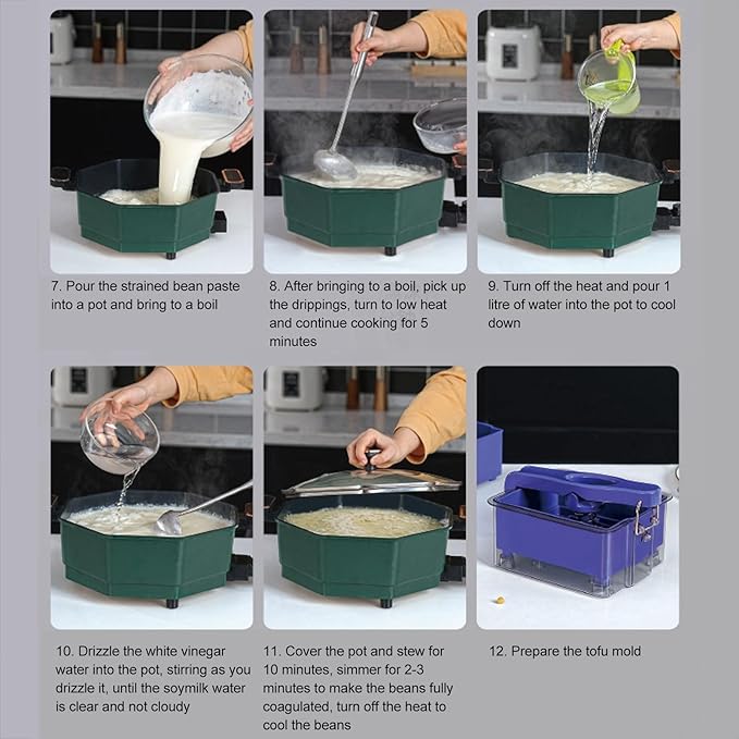 ABS Tofu Press – Effortlessly Firm or Extra-Firm Tofu by Removing Excess Water, DIY Tofu Making Kit