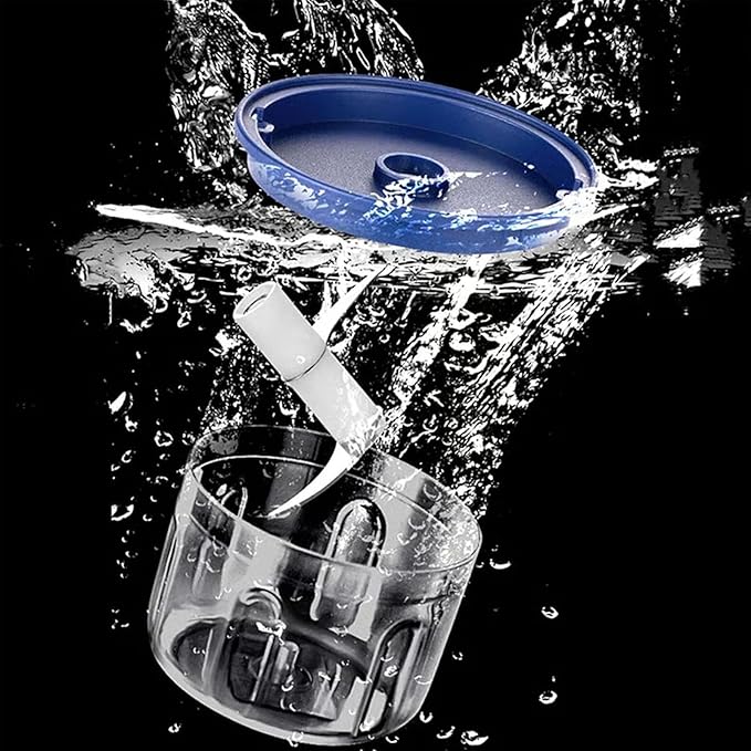 Household Electric Garlic Crusher, Electric Garlic Chopper, Usb Rechargeable Chopper With Stainless Steel Blades, One-Touch Mini Kitchen Helper, Easy To Clean, For Vegetables (White*2, 3 blades)