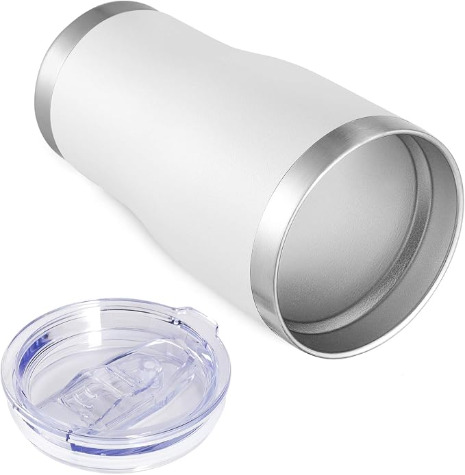 VEGOND 20oz Tumbler Stainless Steel Tumbler Cup with Lid And Straw Vacuum Insulated Double Wall Travel Coffee Mug(White 6 Pack)