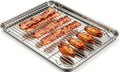 Herogo Large Baking Sheet with Wire Rack Set, 20 x 14 x 1 Inch Stainless Steel Big Cookie Pan Set for Baking & Roasting, Rust & Warp Resistant & Nonstick(1 Pans + 1 Racks)