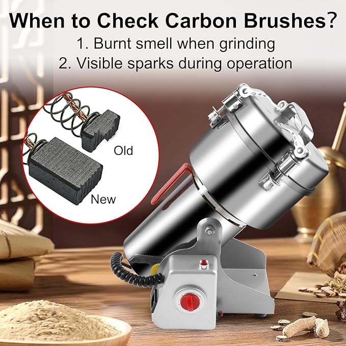 Electric Grain Mill Grinder Flour, 1000g Corn Fine Powder Rice Grinder Wheat Mill for Home Kitchen Commercial Stainless Steel Spice Food Pepper Coffee Beans (Swing Type)