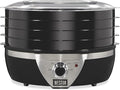 Weston Food Dehydrator Machine for Jerky, Fruit, Meat, Herbs, Vegetables, with Temperature Control (100-160F), 4 Stackable Trays (3 Sq. Ft.), Black & Stainless Steel Accents (75-0640-W)