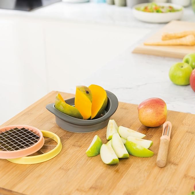 BergHOFF Leo All-in-1 Fruit and Vegetable Slicer Dicer Set, 19.5 x 18 x 6 cm, Multi-colour