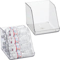 iDesign Plastic Water Bottle Organizer for Fridge, Clear Bottle Holder for Kitchen and Pantry, 2-Pack