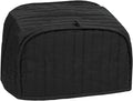 RITZ Premium Universal Two Slice Toaster Cover, 11.25" x 5.75" x 7", Polyester and Cotton Quilted, Fingerprint Protector, Super Soft Appliance & Dust Cover, Appliance NOT Included, Black
