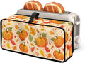 Toaster Cover 2 Slice Pumpkin Toaster Covers 2 Slice Long Slot Slim Dust Cover Thanksgiving Decor Machine Washable Thin Small Appliance Covers for Kitchen