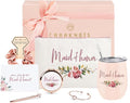 CARAKNOTS Maid of Honor Proposal Gift Box Set, Will You Be My Maid of Honor Gift, Pink Ready to Gift Bridesmaid Box with 12 oz Stainless Steel Tumbler, Bridal Party Bachelorette Wedding Favo