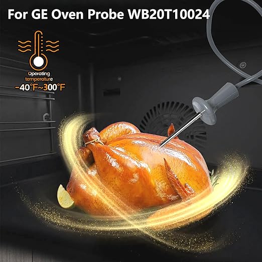 OEM Replacement GE WB20T10024 Oven Meat Probe | Direct Fit for WB20X5050 & Cafe Series | Precision Oven Temperature Probe & Turkey Temperature Probe for Electric/Gas Ovens