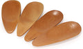 BambooMN - 4" Small Solid Bamboo Oval Scoop, 100pcs