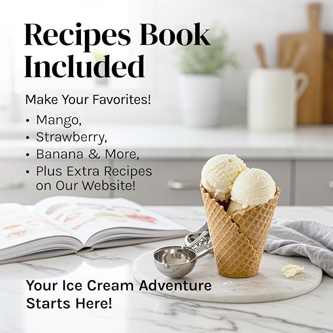 Cooler Concepts 1.2 Qt Unicorn Electric Ice Cream Maker for Kids - Best Countertop Ice Cream Machine for Homemade Soft Serve, Sorbet, Gelato, Frozen Yogurt - Fun Desserts for Families, Easy to Clean