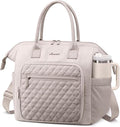 LOVEVOOK Lunch Bag Women, Puffer Insulated Adult Lunch Box for Women Work, Wide Opening Leakproof Cooler Tote for Office Campus Picnic Beach with Cup Holder, Loncheras Para Mujer with Shoulder Strap