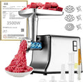 5.0 Upgrade Electric Meat Grinder【3500W Super Motor】【SGS Certified SUS304 Blade & Plate】3-Second Fast Meat Grinding, Perfect For Meat Grinders For Home Use (GRAY)