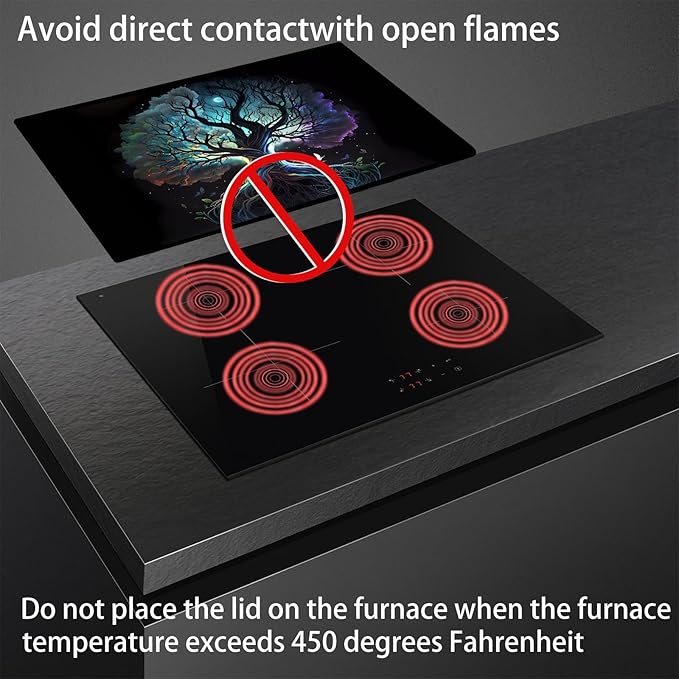 Stove Cover Stove Covers For Electric Stoves Foldable Multipurposeglass Top Protector Thick Natural Rubber Anti-Slip Coating Expands Usable Space (27.9inx20in) (Tree of Life33)