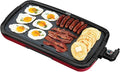 Dash Deluxe Everyday Griddle - Electric Griddle with Removable Plate - Nonstick, Easy-Clean Surface & Anti-Slip Base - Recipe Book Included - Red