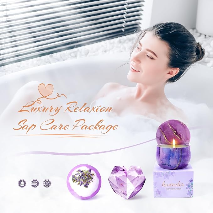 12PCS Christian Gifts For Women Faith - Inspirational Religious Birthday Gifts, Purple Spiritual Baptism Baskets For Mom, Grandma, Wife, Mothers, Friend, Sister,Catholic&Encouragement Birthday Gift