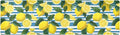 Blue Striped Summer Lemons Trivet Table Runner Heat Resistant 230F for Hot Dishes Pots Plates Kitchen Dining Table Protector Decorative 39.37 X 11.8 Inch