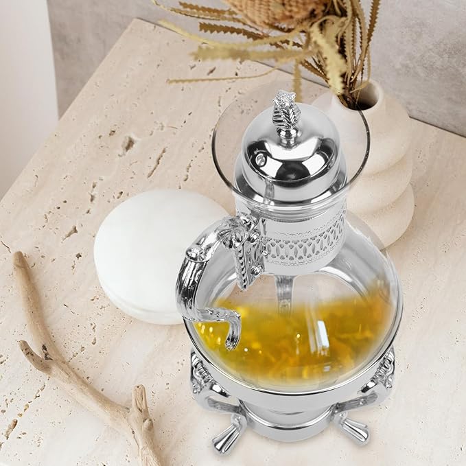 Gadpiparty Heated Coffee Pot Water Pitcher with Lid Turkish Coffee Machine Pottery Teapot Ceramic Turkish Tea Pot Glass Water Kettle Espresso Coffee Heatable Teapot Zinc Alloy Household Stove