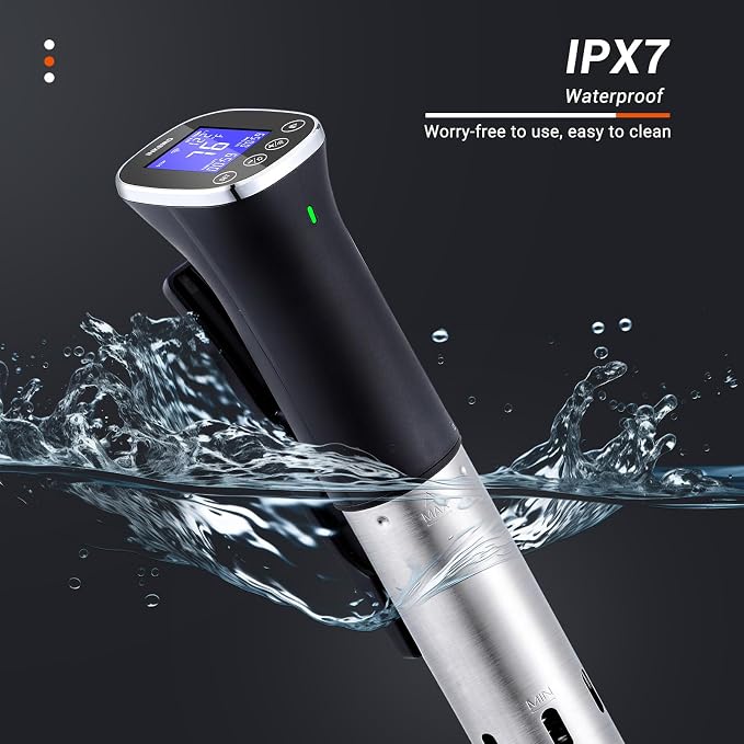 INKBIRD WiFi Immersion Circulator for Sous Vide, IPX7 Waterproof 1000W Sous Vide Cooker, Accurate Sous Vide Machine with Free App Recipes, Stainless Steel Immersion Cooker & Sous Vide Circulator