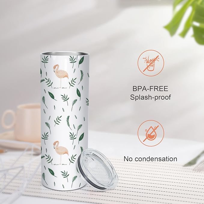 AGH 50 Pack Sublimation Tumblers Blank 20 OZ Straight Skinny Tumbler with Straw, Stainless Steel Double Wall Insulated Tumbler for Tumbler Press Machine