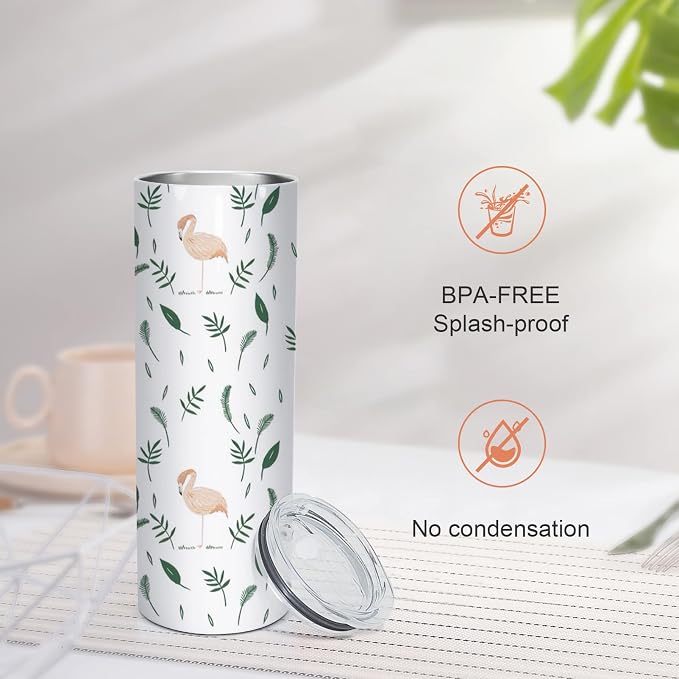 AGH 25 Pack Sublimation Tumblers Blank 20 OZ Straight Skinny Tumbler with Straw, Stainless Steel Double Wall Insulated Tumbler for Tumbler Press Machine