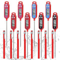 Copkim 8 Pcs Meat Food Thermometer Food with Probe Water Liquid Instant Read Digital Thermometer Kitchen Cooking Supplies for Cooking BBQ Milk Yogurt (Red,Black,Pink,Blue)