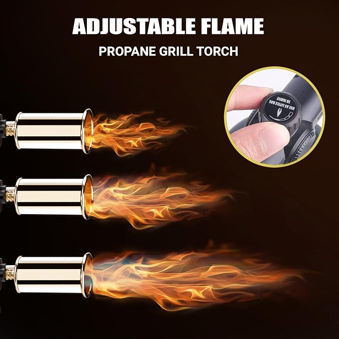 ARTFLAMM Flame Thrower Gun - Propane Cooking Torch Grill Lighter - Adjustable Flamethrower - Powerful Torch for BBQ, Campfire, Charcoal Wood, Weed (Tank Not Included)
