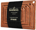 Hiware 4 Pieces Extra Large Wooden Cutting Boards Set- Bamboo Cutting Boards for Kitchen Meal Prep & Serving, Cutting Board with Deep Juice Groove & Built-in Handles, Charcuterie & Chopping Board