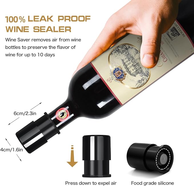 BLUBYEES Electric Wine Aerator Pourer with Stopper, Automatic Wine Bottle Dispenser Machine with USB Rechargeable and Multi-Smart Wine Decanter, Best Wine Gifts for Wine Lovers